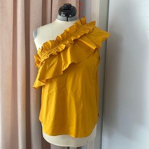 One shoulder ruffle top
